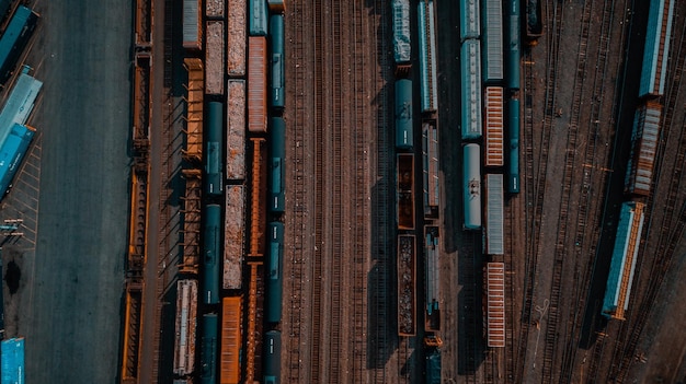 Vue aérienne du chantier de manœuvre