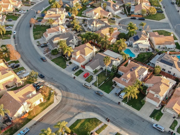 Vue aérienne du comté de Riverside en Californie aux États-Unis