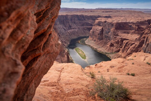 Vue aérienne du fleuve Colorado depuis Horseshoe Bend, en Arizona