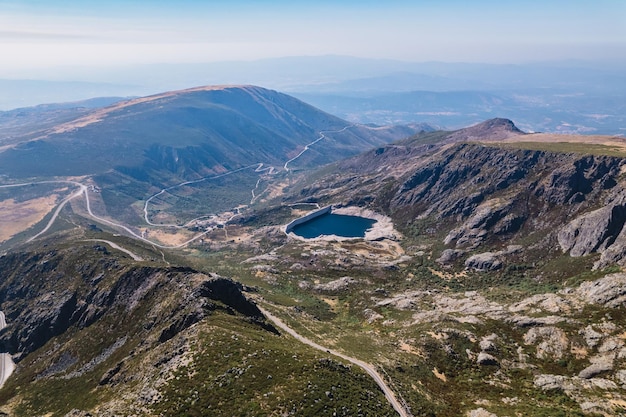 Vue aérienne du parc naturel de la chaîne de montagnes Star quotSerra da Estrelaquot Portugal