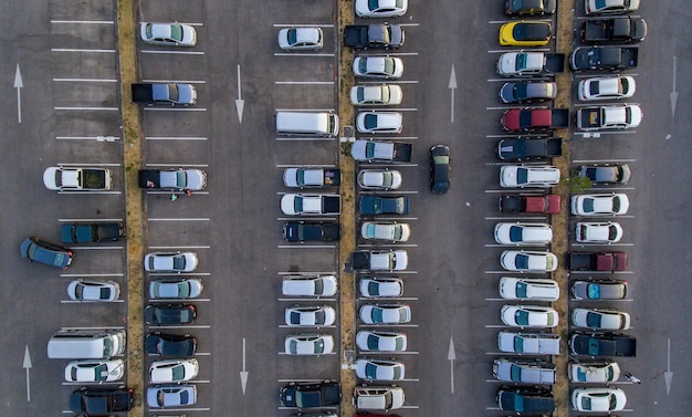 Vue aérienne du parking
