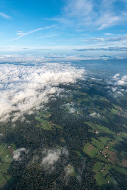 Photo vue aérienne du paysage contre le ciel