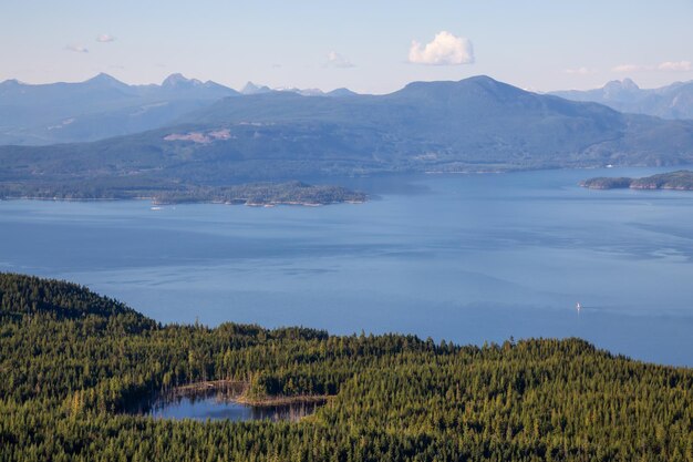 Vue aérienne du paysage de l'île Texada