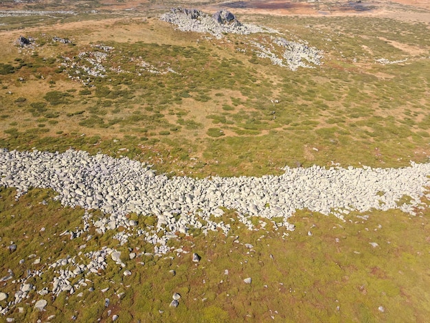 Photo vue aérienne du paysage de la montagne vitosha en bulgarie