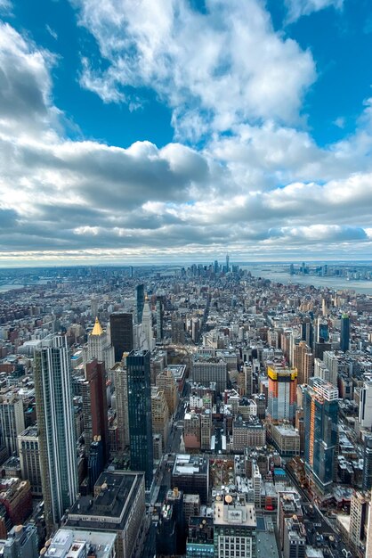 Photo vue aérienne du paysage urbain contre le ciel