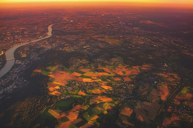 Vue aérienne du paysage urbain