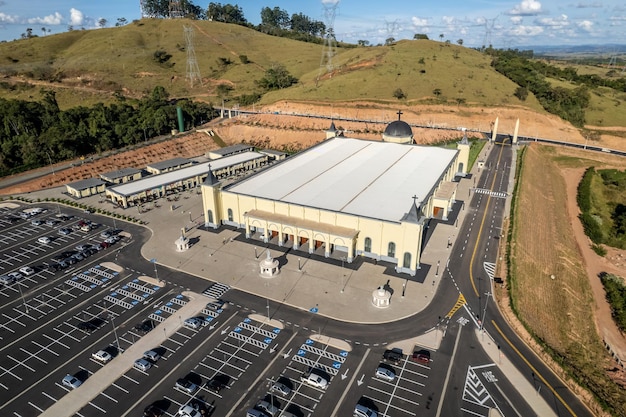 Vue aérienne du plus grand sanctuaire de Santa Rita au monde à Cassia Minas Gerais Brésil