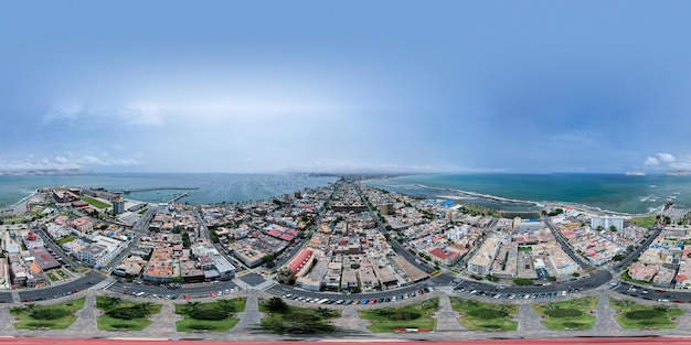 Vue aérienne du quartier de La Punta situé à Callao