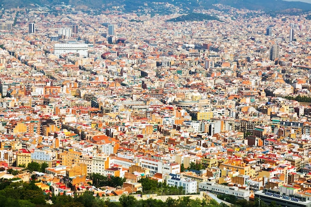 Vue aérienne du quartier résidentiel dans la ville européenne. Barcelone