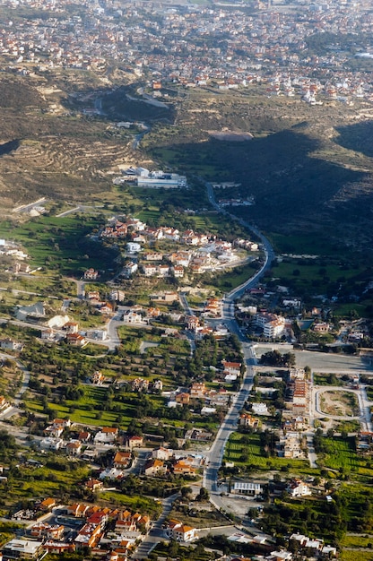 Vue aérienne du quartier résidentiel