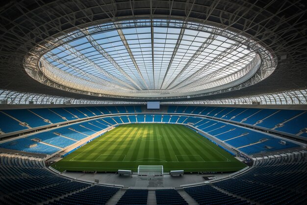 Photo vue aérienne du stade de football