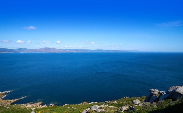 Vue aérienne, finisterre, fin, de, saint, chemin, James