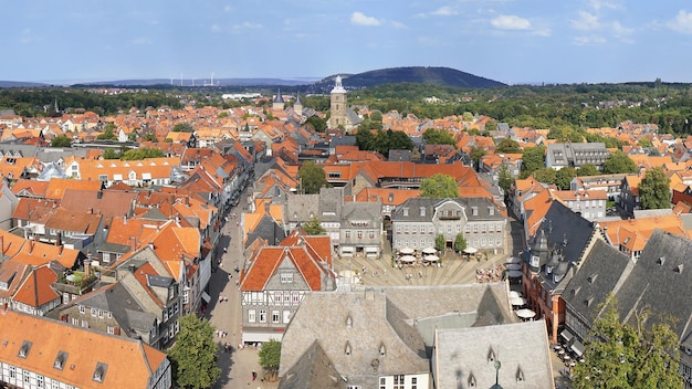 Vue aérienne de Goslar en Allemagne