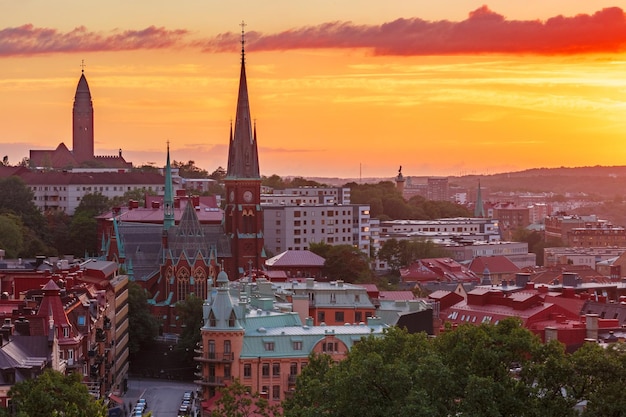 Vue aérienne de Göteborg en Suède