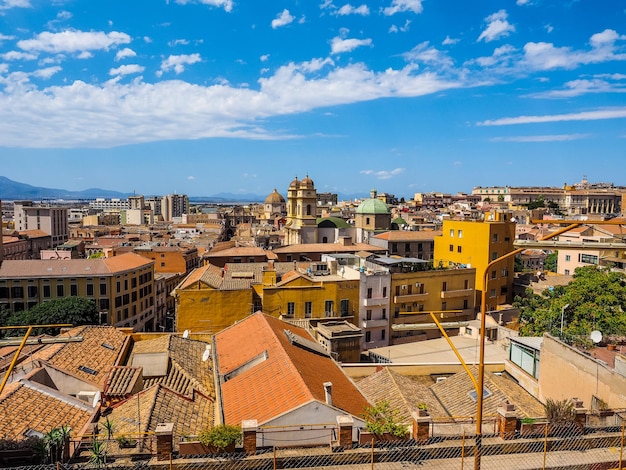 Vue aérienne HDR de Cagliari