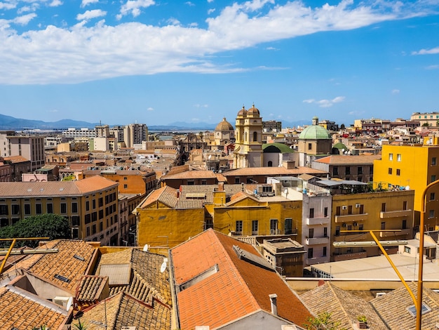 Vue aérienne HDR de Cagliari