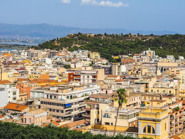 Vue aérienne HDR de Cagliari