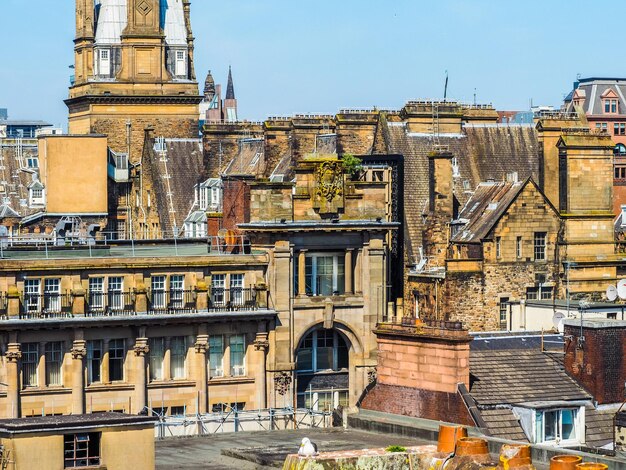 Vue aérienne HDR de Glasgow