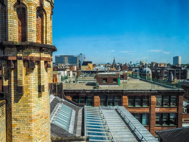 Photo vue aérienne hdr de glasgow