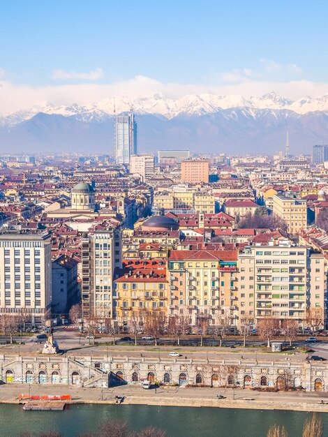 Vue aérienne HDR de Turin