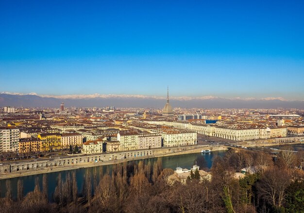 Vue aérienne HDR de Turin