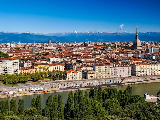 Vue aérienne HDR de Turin