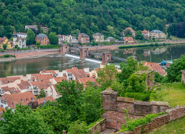 Vue aérienne de Heidelberg