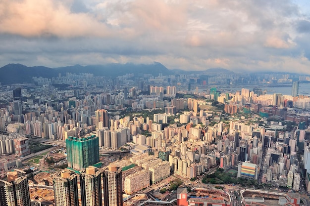 Vue aérienne de Hong Kong