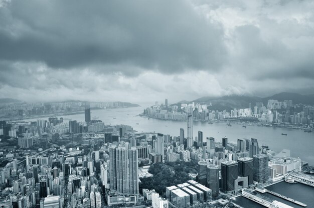 Vue aérienne de Hong Kong