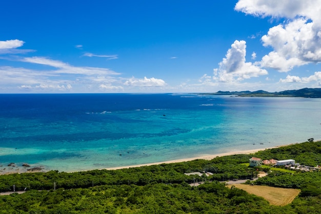 Vue aérienne de l'île d'ishigaki