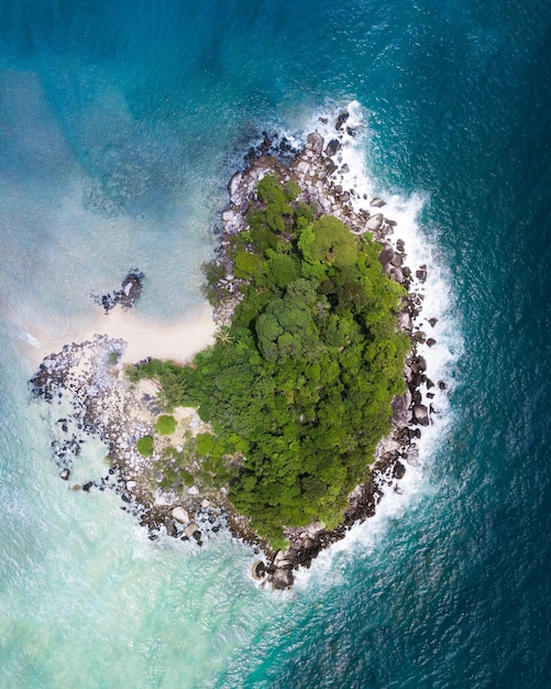 Photo vue aérienne de l'île