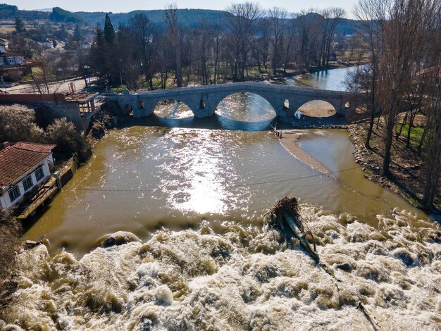 Photo vue aérienne de kadin le plus dans nevestino bulgarie