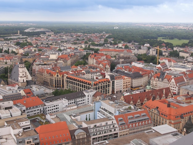 Vue aérienne de Leipzig