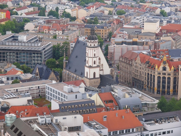 Vue aérienne de Leipzig