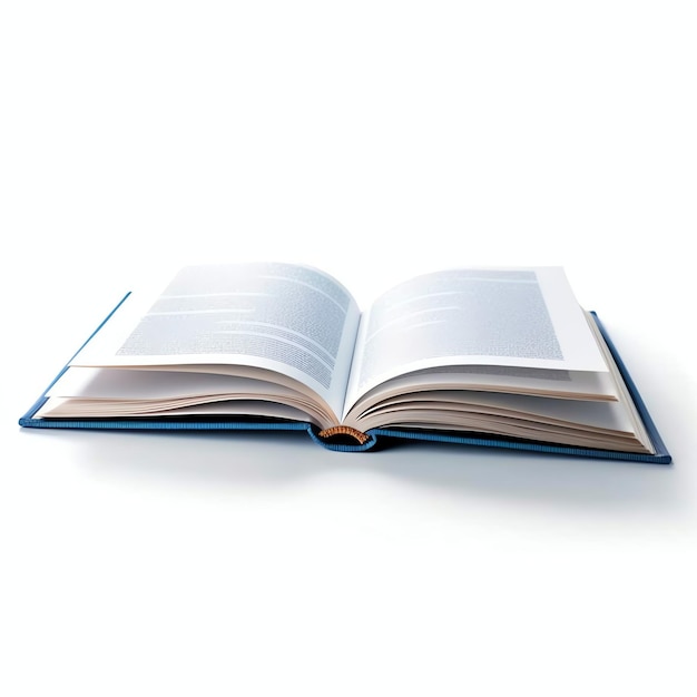 Vue aérienne d'un livre ouvert avec des pages blanches vierges vides Composition du carnet pour les magazines de catalogue