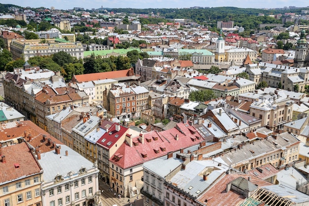 Vue aérienne de Lviv Ukraine