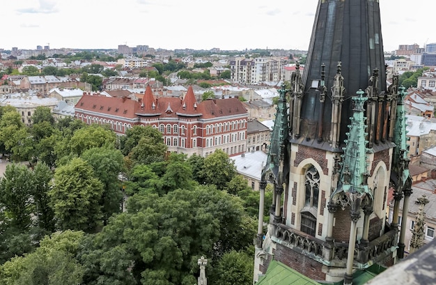 Vue aérienne de Lviv Ukraine