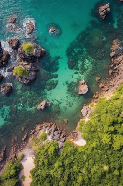 vue aérienne de la magnifique côte