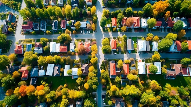 vue aérienne de maisons colorées en Allemagne