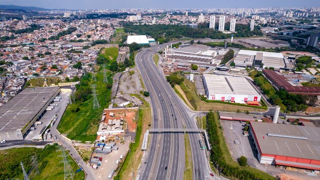 vue aérienne de maisons à Jardim Platina, Osasco.