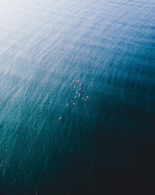 Vue aérienne de la mer