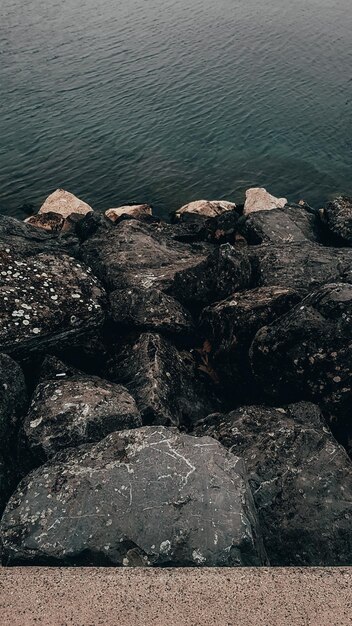 Photo vue aérienne de la mer