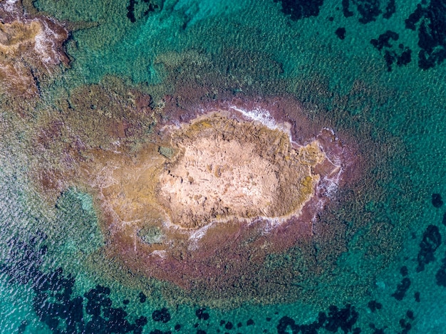 Vue aérienne d'une mer