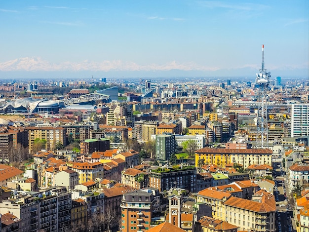 Vue aérienne de Milan HDR