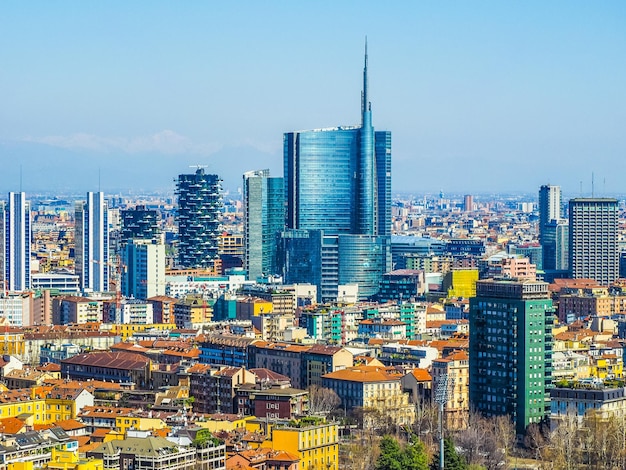 Vue aérienne de Milan HDR