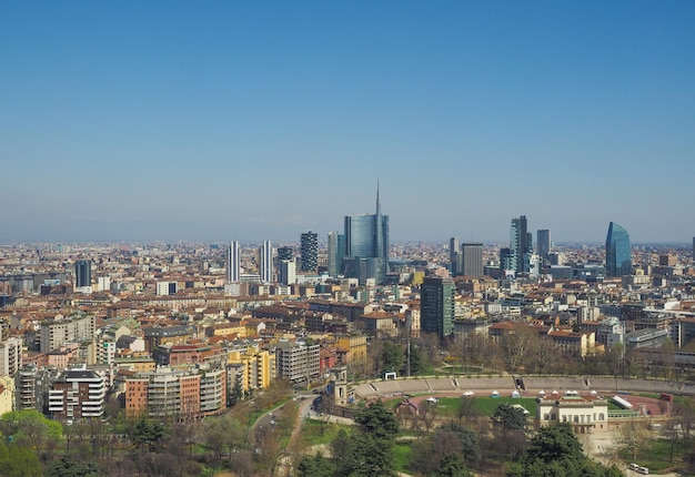 Vue aérienne de Milan