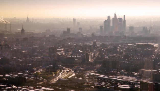 Vue aérienne de Moscou