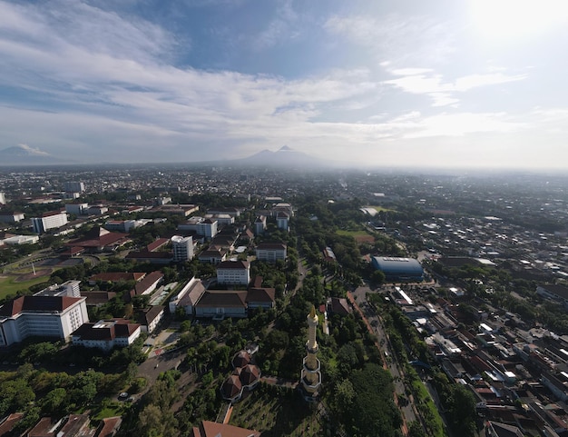 Vue aérienne de la mosquée de Yogyakarta Indonésie