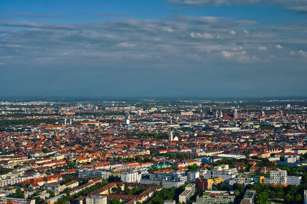 Vue aérienne de Munich. Munich, Bavière, Allemagne