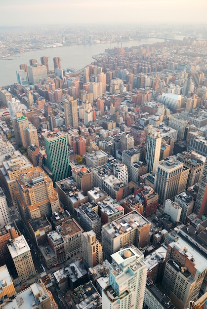 Vue aérienne de New York City Manhattan skyline